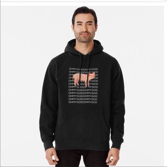 Shane Dawson Oh My God Pig Hoodie Black Size Medium - Picture 8 of 8